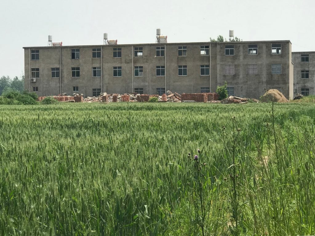 the site of the demolished church in china is still in ruins.