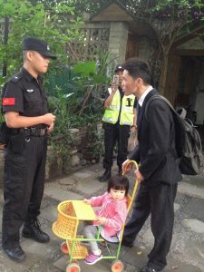 believers who were about to leave the house intercepted and threatened by the police