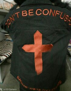jacket with a cross