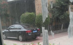 Policemen outside Korean church