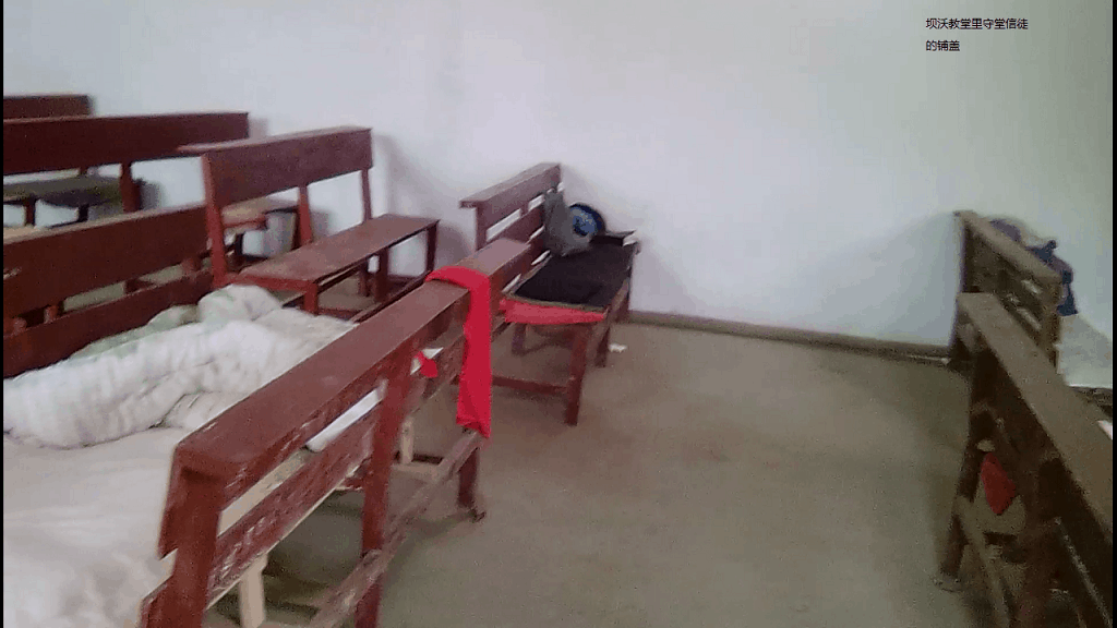 Believers sleep in the church