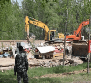 Protestant church demolished