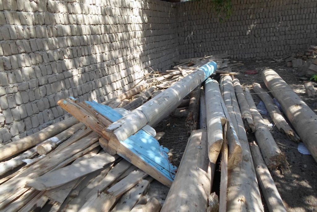 Pillars from a destroyed mosque