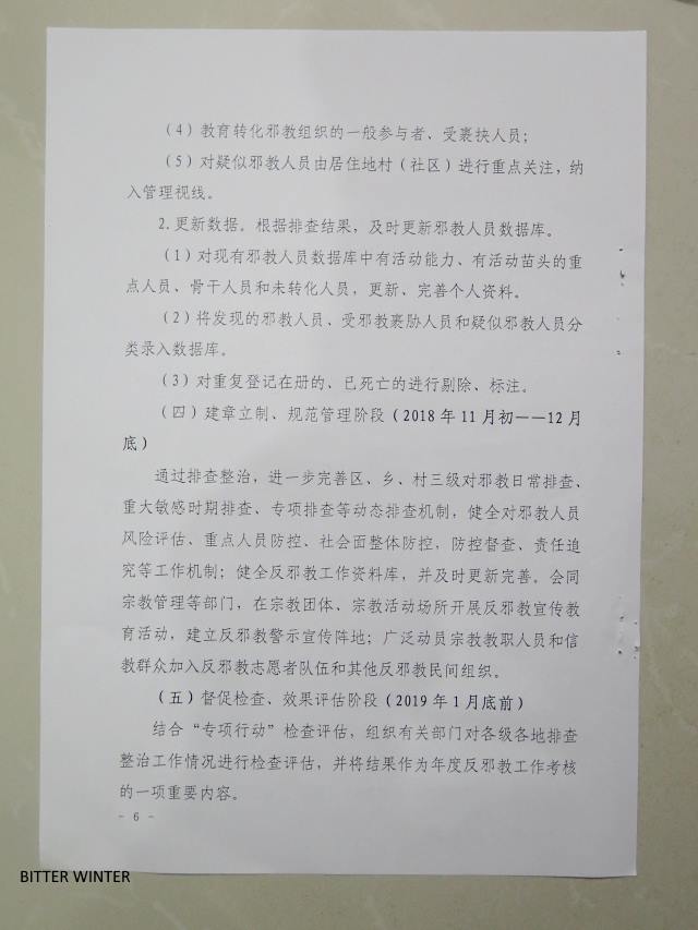 Notice Regarding the “Launch of Investigation and Repression Program for the Problem of Xie Jiao”