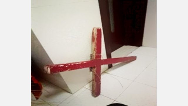 cross removed from the “True Love” church