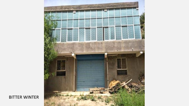 original site overgrown with weeds