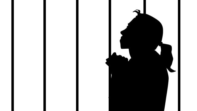 woman prayer in jail