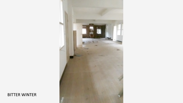 Interior facilities have been looted by the police