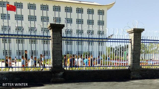 Children undergoing military training