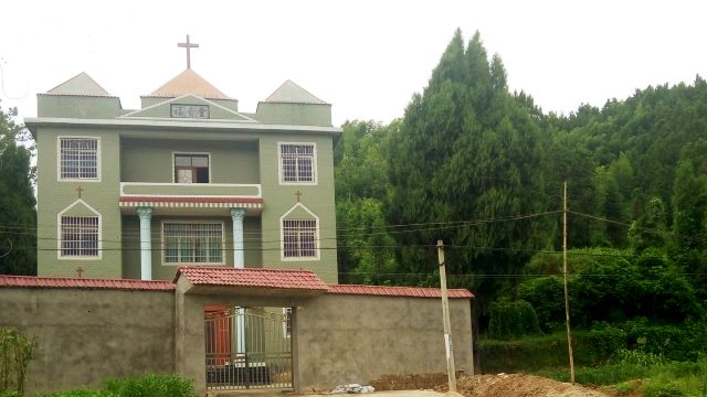 Gospel Hall in Meisha village, before the removal of the cross