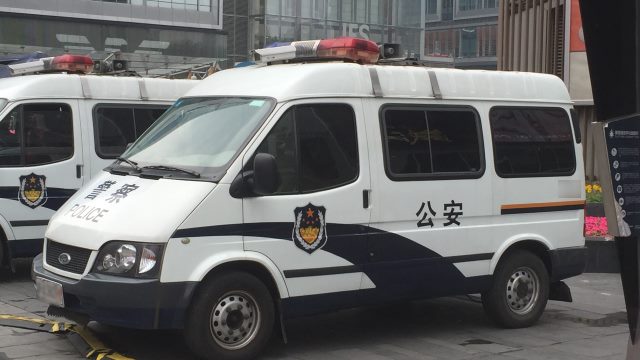 Policeman car