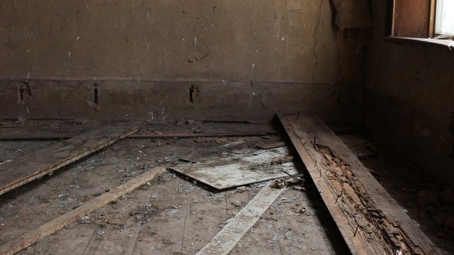 broken and empty house