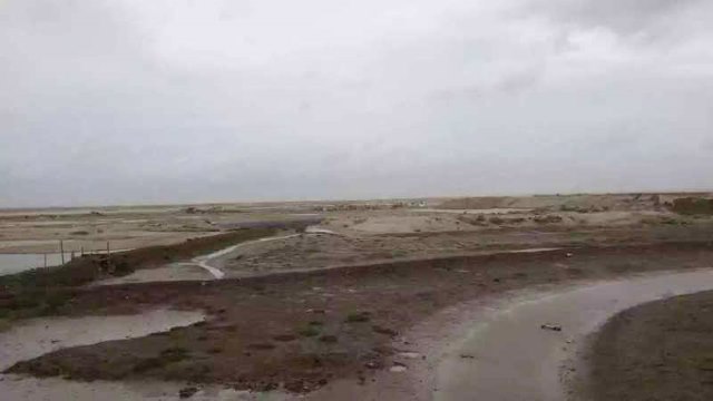 Licuo village’s mudflat sea area.