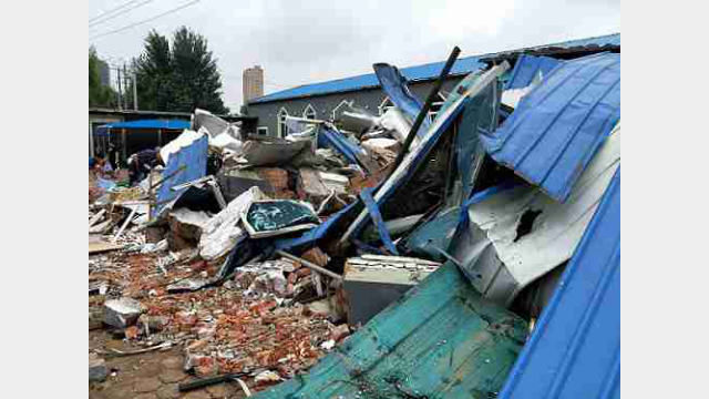 The demolished church (provided by an inside source)