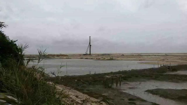 Licuo village’s mudflat sea area.