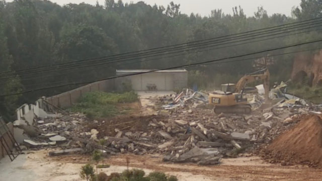 The church has become a pile of rubble. (provided by an inside source)