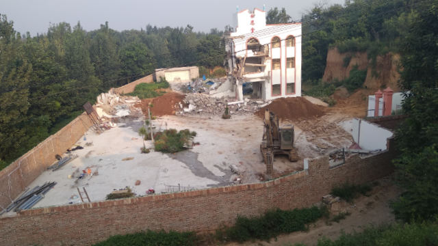 The church under the demolition (provided by an inside source)