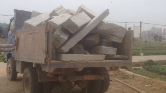 The government used a transport vehicle to haul the stones away. (provided by an inside source)
