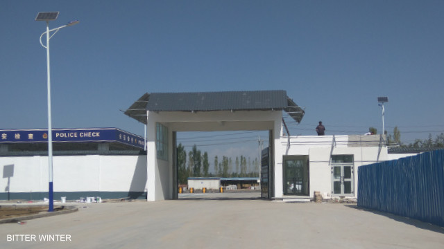 A large-scale production base has been built adjacent to the re-education camp.