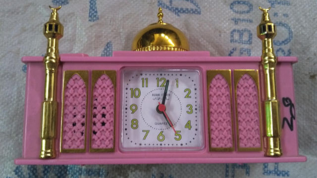 All clocks bearing Islamic motifs or scripture are removed from store shelves, and their sale is prohibited. (provided by an inside source)