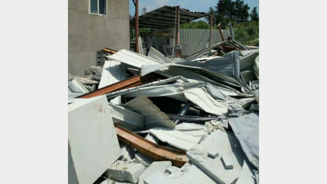 Demolished stone factory building (provided by an inside source)