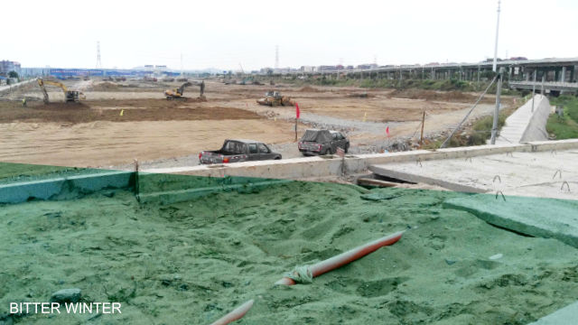 Fertile farmland was leveled