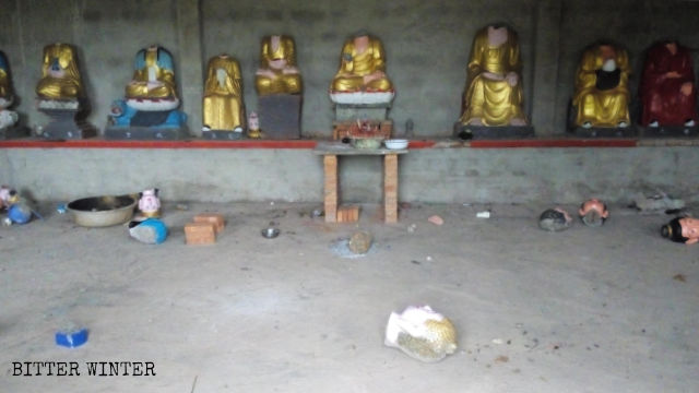 local officials destroyed many Buddhist statues