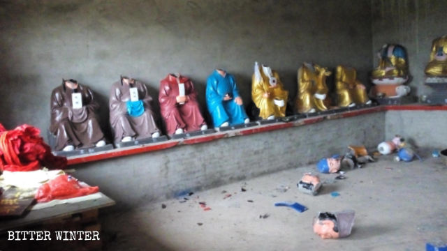 some local officials destroyed many Buddhist statues