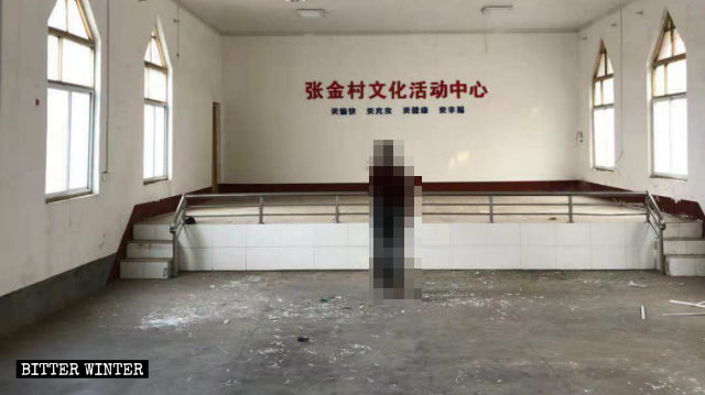 The Three-Self church of Zhangjin village was cleared out