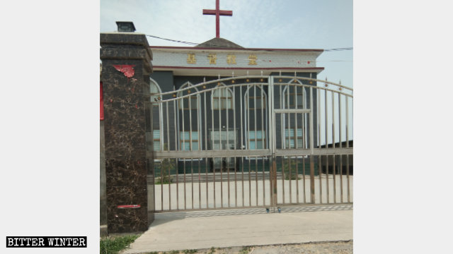 Three-Self Church’s Cross Before Being Taken Down
