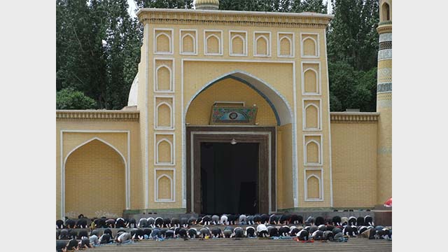 Friday prayers in Kashgar Southern Xinjiang