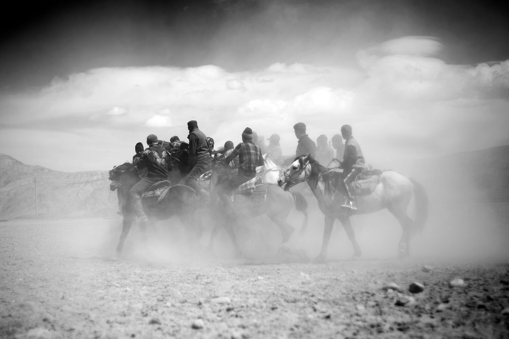 Teams of knights compete in the Buzkashi, the signature sport of the nomadic populations of Central Asia.
