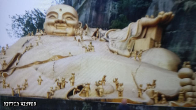 The original appearance of Maitreya statue