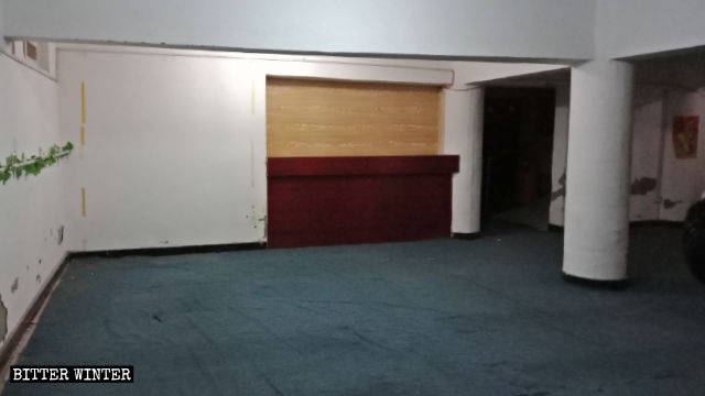the venue’s furnishings were cleared out