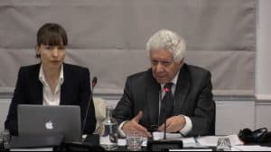 Mr. Hamid Sabi (right), international lawyer and counsel for the Tribunal.