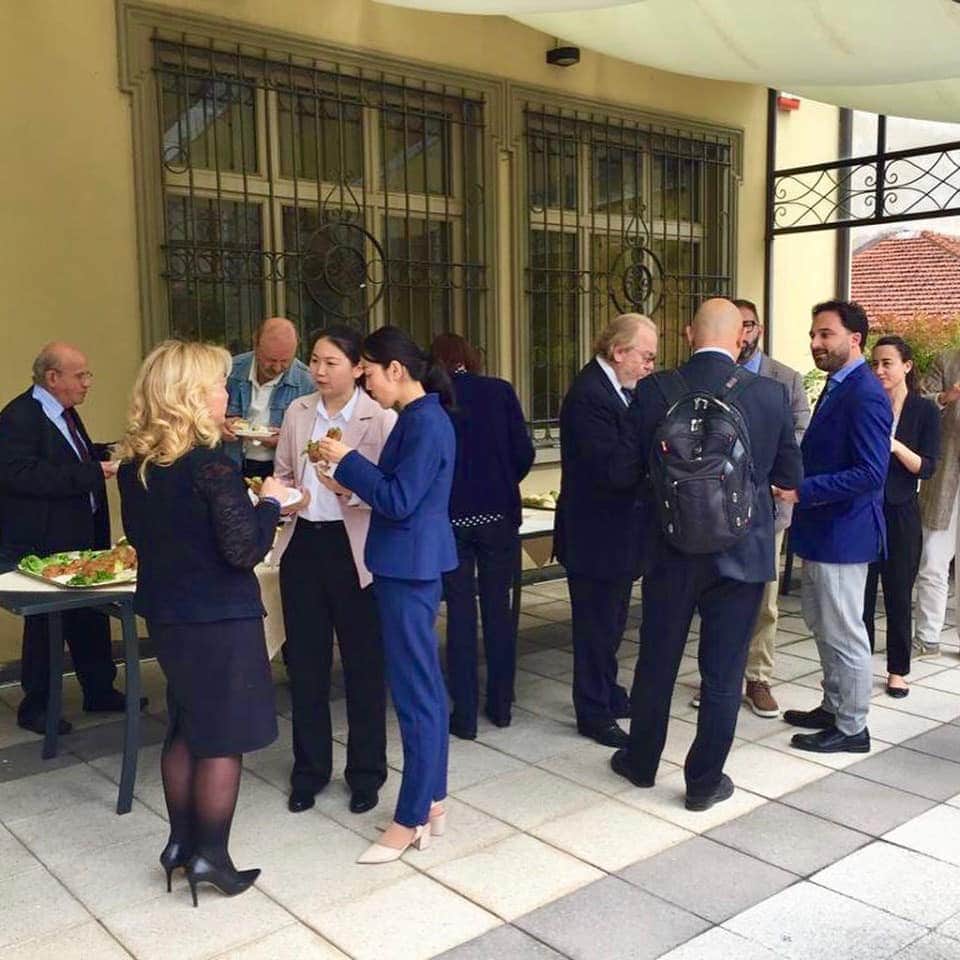 The party at Terrazza Solferino honoring the awardees