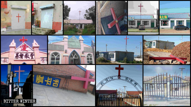 Crosses dismantled from over a hundred Christian meeting venues