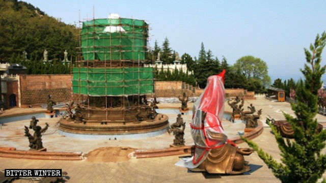 Dripping-Water Guanyin statue was dismantled in late April.