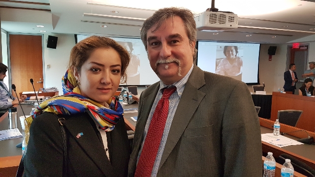 "Bitter Winter"'s Marco Respinti and Ms. Mihrigul Tursun, who gave an astonishing and at times tragic recount of the persecution she has suffered in Xinjiang