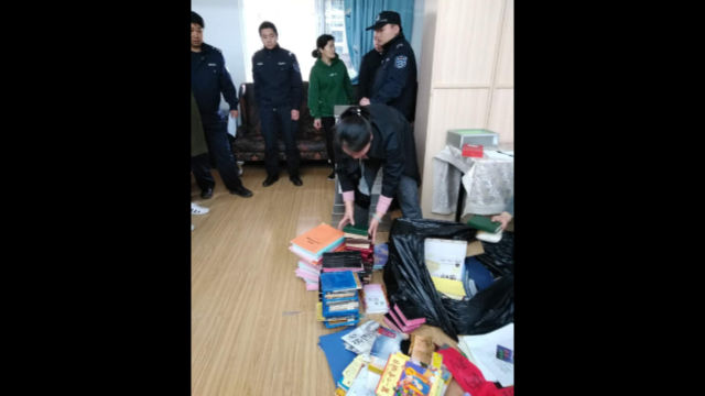 The Bibles and other books were confiscated