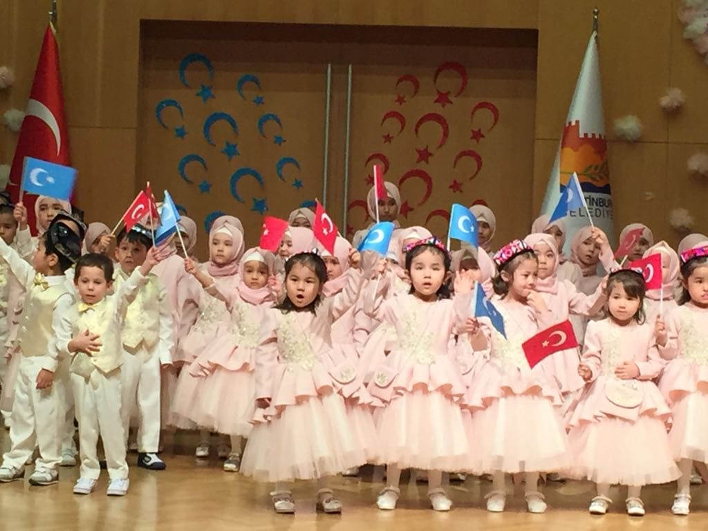 Uyghur children, many of them “orphans,” at a Ramadan party in Istanbul.