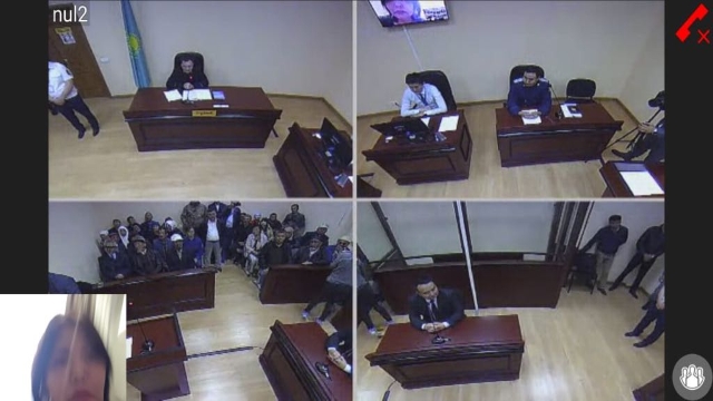 Images of the court hearing