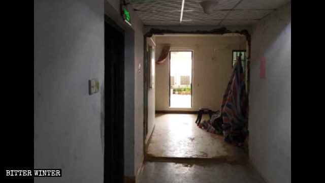 The meeting venue’s door was demolished.