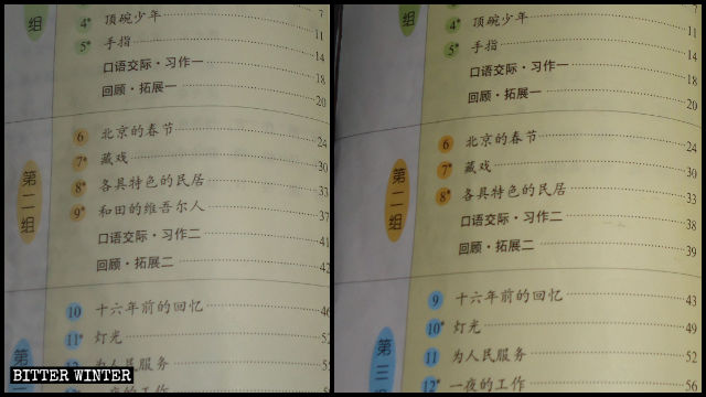 A comparison of table of content of the textbook
