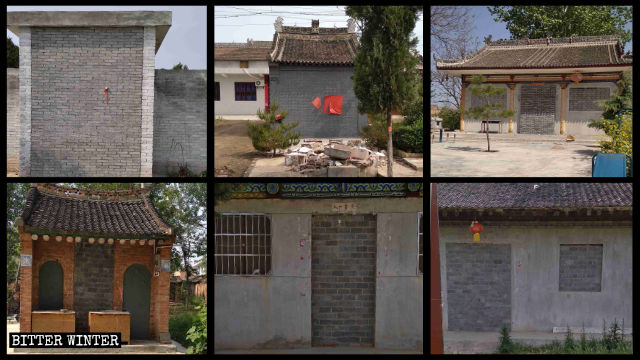 Six temples in Qinghua township have all been sealed off