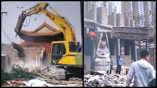 The ancient Zhantan Temple was demolished