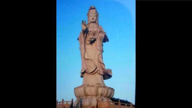 The original appearance of Guanyin statue at Mingshan Temple