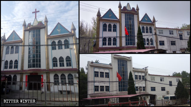 The style of the Three-Self church in Liuquan town has been transformed, making it more Chinese.