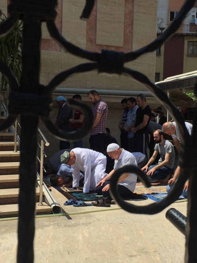 Uyghurs at Friday prayers in Zeytinburnu