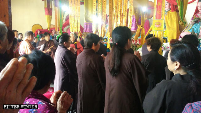 The abbot was publicizing Party’s policies at a gathering of believers on May 19.